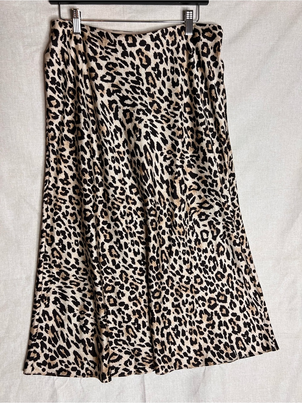 J.Crew Leopard Animal Print A-Line Midi Skirt Women’s Large-EUC